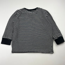 Load image into Gallery viewer, Boys Cotton On, black &amp; white stripe cotton long sleeve top, GUC, size 4,  