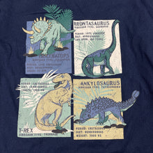 Load image into Gallery viewer, Boys Target, navy organic cotton long sleeve tee, dinosaurs, EUC, size 7,  