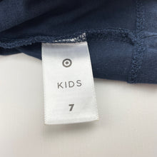 Load image into Gallery viewer, Boys Target, navy organic cotton long sleeve tee, dinosaurs, EUC, size 7,  