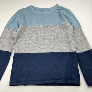Boys Anko, blue & grey long sleeve tee / top, GUC, size 9,  