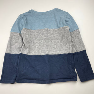 Boys Anko, blue & grey long sleeve tee / top, GUC, size 9,  