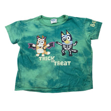 Load image into Gallery viewer, Unisex Bluey, cotton tee / top, Halloween, wash fade, FUC, size 2,  