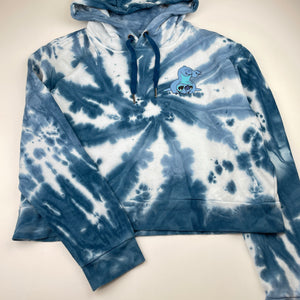 Girls Disney, Stitch fleece lined cropped hoodie sweater, Sz: L, L: 46cm, armpit to armpit: 52cm, shoulder to cuff: 57cm , EUC, size 14-16,  