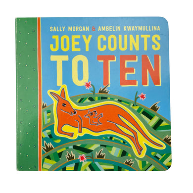 Books JOEY COUNTS TO TEN, by Sally Morgan & Ambelin Kwaymullina, board book, EUC, size ,  