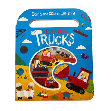Books Carry and Count with Me, Five Red Trucks, by Katie Button, board book, GUC, size ,  