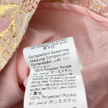 Load image into Gallery viewer, Girls SHEIN, lined gold &amp; pink floral party dress, EUC, size 0, L: 43cm
