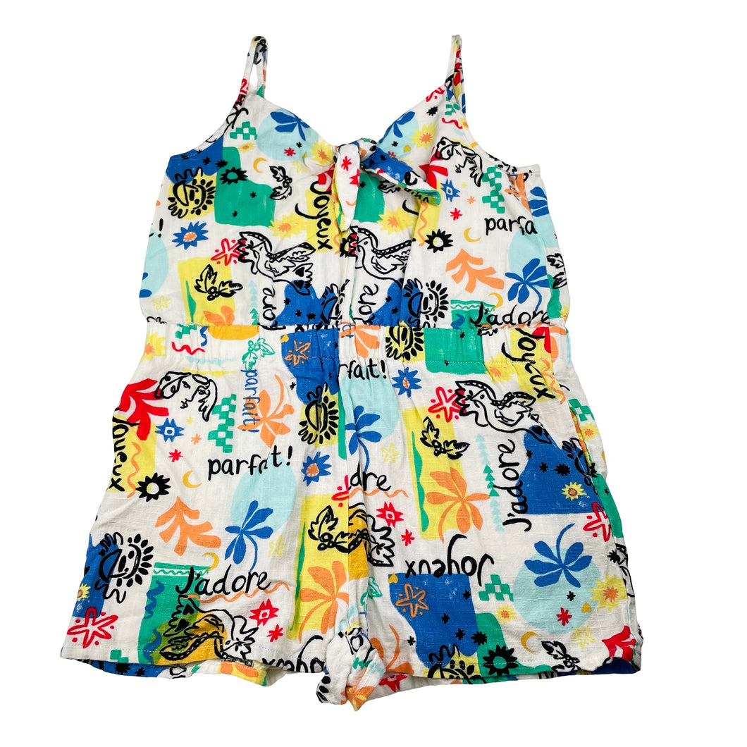 Girls KID, viscose / linen summer playsuit, FUC, size 16,  