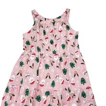 Load image into Gallery viewer, Girls B&amp;L, cotton Christmas dress, EUC, size 12, L: 69cm