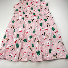 Load image into Gallery viewer, Girls B&amp;L, cotton Christmas dress, EUC, size 12, L: 69cm