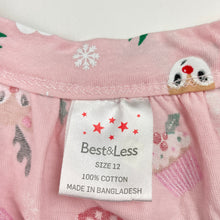 Load image into Gallery viewer, Girls B&amp;L, cotton Christmas dress, EUC, size 12, L: 69cm