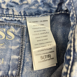 Girls Guess, lightweight tencel casual dress, GUC, size 7-8, L: 66cm