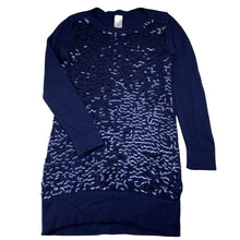 Load image into Gallery viewer, Girls Target, navy cotton &amp; sequin long sleeve dress, EUC, size 8, L: 63cm