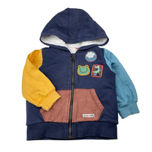 Load image into Gallery viewer, Boys Jack &amp; Milly, thick fleece lined zip hoodie sweater, wash fade, FUC, size 3,  