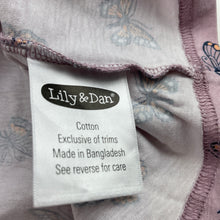 Load image into Gallery viewer, Girls Lily &amp; Dan, cotton pyjama tee / top, butterflies, FUC, size 4,  