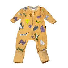 Load image into Gallery viewer, Unisex Bonds, zip wondersuit / zippy / romper, cats &amp; dogs, GUC, size 0000,  