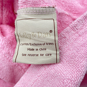 Girls Lily & Dan, pink toweling dressing gown / bath robe, mermaid, FUC, size 3,  