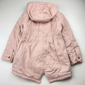 Girls Cotton On, wadded cotton hooded jacket / coat, GUC, size 5-6,  