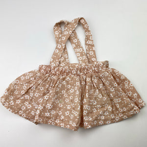 Girls Baby Baby, floral lightweight cotton suspender skirt, FUC, size 0000,  