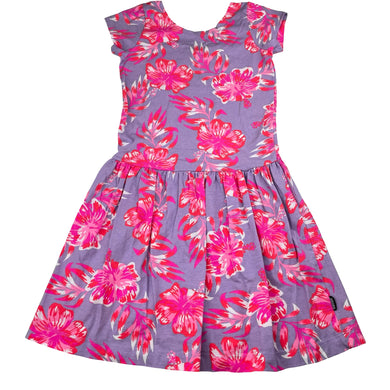 Girls Bonds, colourful floral dress, EUC, size 7, L: 64cm