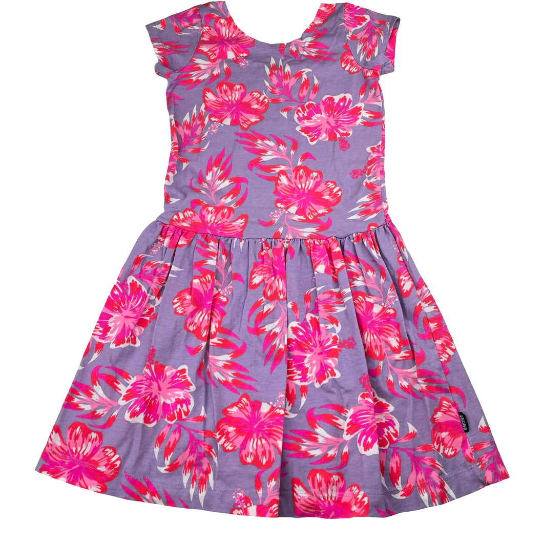 Girls Bonds, colourful floral dress, EUC, size 7, L: 64cm