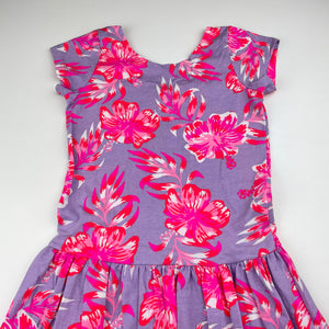 Girls Bonds, colourful floral dress, EUC, size 7, L: 64cm