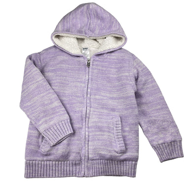 Girls Anko, thick fleece lined knit zip hoodie sweater, EUC, size 4,  