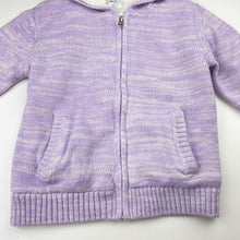 Load image into Gallery viewer, Girls Anko, thick fleece lined knit zip hoodie sweater, EUC, size 4,  