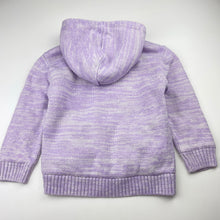 Load image into Gallery viewer, Girls Anko, thick fleece lined knit zip hoodie sweater, EUC, size 4,  