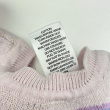 Load image into Gallery viewer, Girls Target, knitted cotton dress, rainbows, GUC, size 000, L: 31cm
