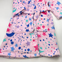 Load image into Gallery viewer, Girls Milkshake, soft fleece dressing gown / bath robe, EUC, size 3,  