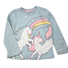 Load image into Gallery viewer, Girls KID, stretchy long sleeve pyjama top, unicorns, EUC, size 4,  