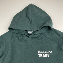 Load image into Gallery viewer, Unisex BUNNINGS TRADE, fleece lined hoodie sweater, EUC, size 8,  