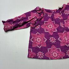 Load image into Gallery viewer, Girls Country Road, lined cotton long sleeve top, EUC, size 000,  