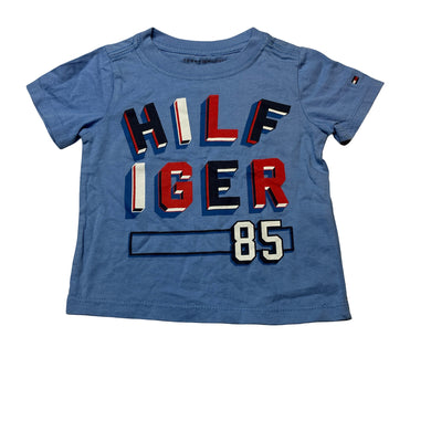 Boys Tommy Hilfiger, blue cotton tee / top, GUC, size 12 months,  