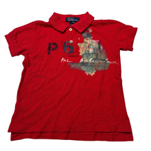 Load image into Gallery viewer, Boys Polo by Ralph Lauren, red cotton polo shirt top, lighthouse, GUC, size 2,  