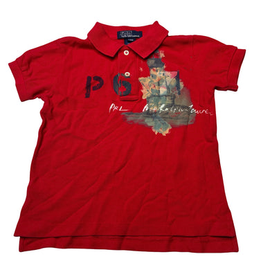 Boys Polo by Ralph Lauren, red cotton polo shirt top, lighthouse, GUC, size 2,  