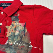 Load image into Gallery viewer, Boys Polo by Ralph Lauren, red cotton polo shirt top, lighthouse, GUC, size 2,  