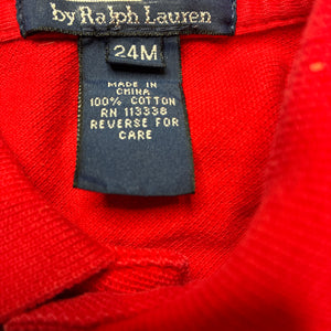Boys Polo by Ralph Lauren, red cotton polo shirt top, lighthouse, GUC, size 2,  