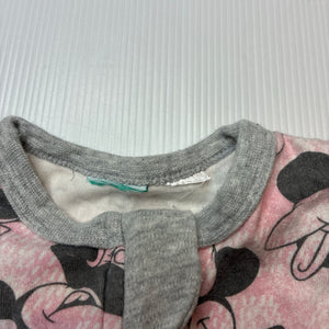 Girls Disney, Minnie Mouse cotton zip coverall / romper, GUC, size 0000,  