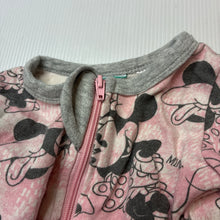 Load image into Gallery viewer, Girls Disney, Minnie Mouse cotton zip coverall / romper, GUC, size 0000,  