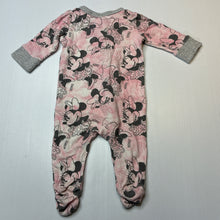 Load image into Gallery viewer, Girls Disney, Minnie Mouse cotton zip coverall / romper, GUC, size 0000,  