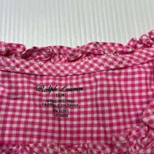 Load image into Gallery viewer, Girls Ralph Lauren, gingham lightweight cotton romper, EUC, size 1-2,  