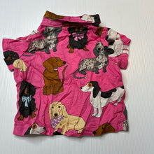 Load image into Gallery viewer, Girls Peter Alexander, lightweight cotton short sleeve top, dogs, EUC, size 000,  