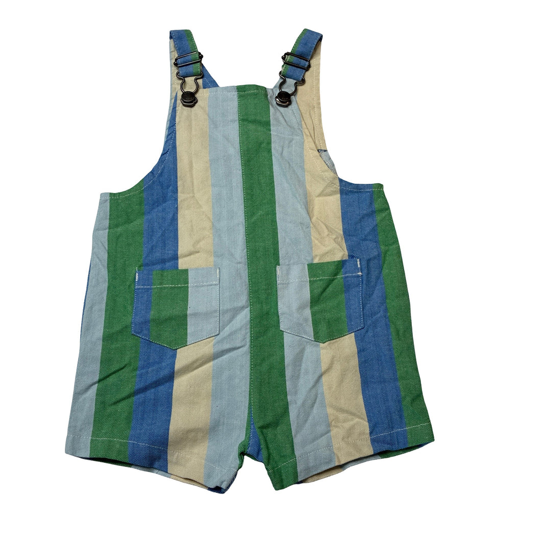 Boys Seed, striped lightweight cotton overalls / shortalls, EUC, size 0,  