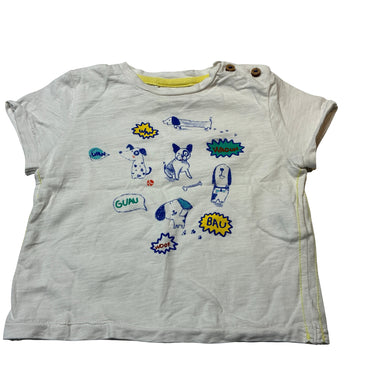 Boys Zara, cotton tee / top, dogs, GUC, size 00,  