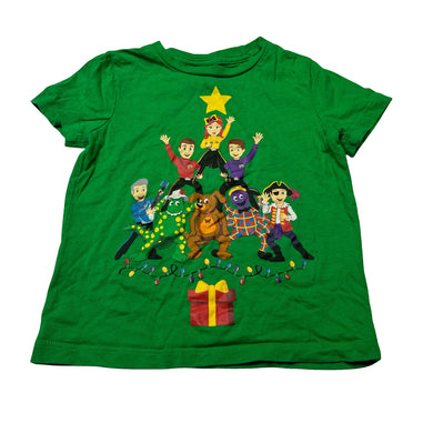 Unisex The Wiggles, green cotton tee / top, GUC, size 2,  