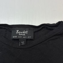 Load image into Gallery viewer, Unisex Bardot Junior, black cotton tee / top, GUC, size 4,  