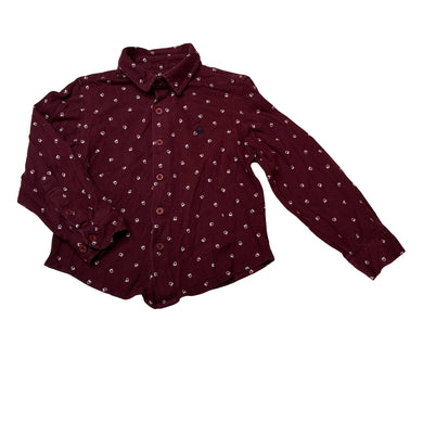 Boys United Colors of Benetton, cotton long sleeve top / shirt, no size, armpit to armpit: 30cm, shoulder to cuff: 36cm, GUC, size 4-5,  