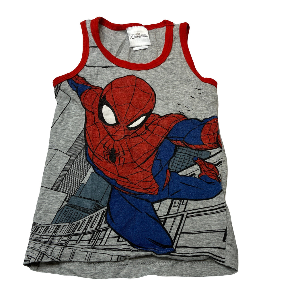 Boys Marvel, Spiderman stretchy singlet top, FUC, size 3-4,  