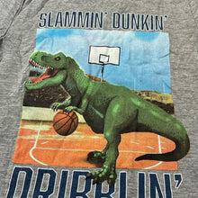 Load image into Gallery viewer, Boys H&amp;M, grey marle tee / top, dinosaur, GUC, size 3-4,  